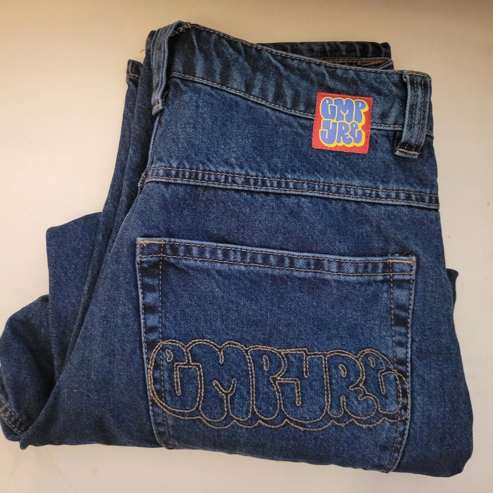 Empyre Ultra Loose Fit Evening Dark Blue Jeans Men's Size 30x27 Skate Grunge Y2K